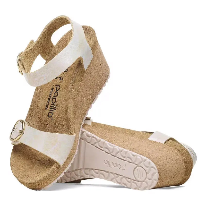 Birkenstock Soley – Metallic Leather Wedge Sandal for Women BIRKENSTOCK