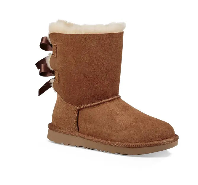 Kids’ UGG Bailey Bow II – Cozy Sheepskin Boot with a Feminine Touch CHESTNUT-13 UGG