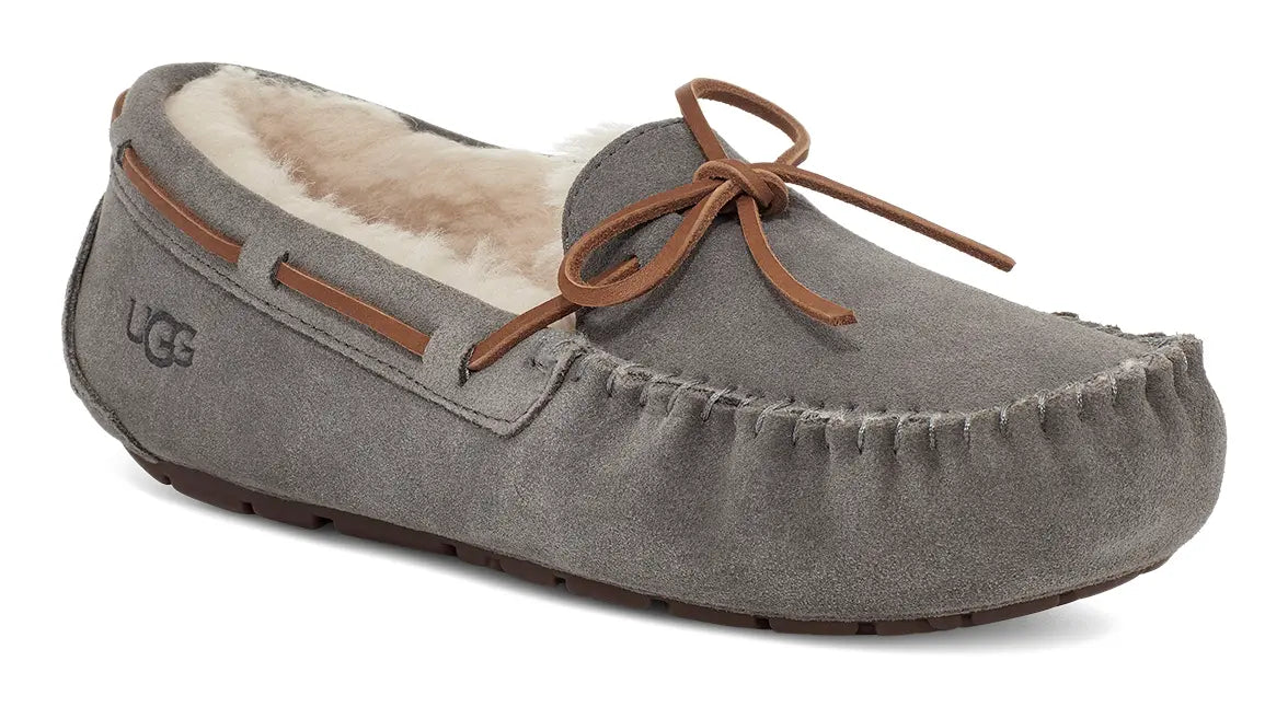 Women's UGG Dakota – Cozy Suede Moccasin with Wool Lining PEWTER-11 UGG