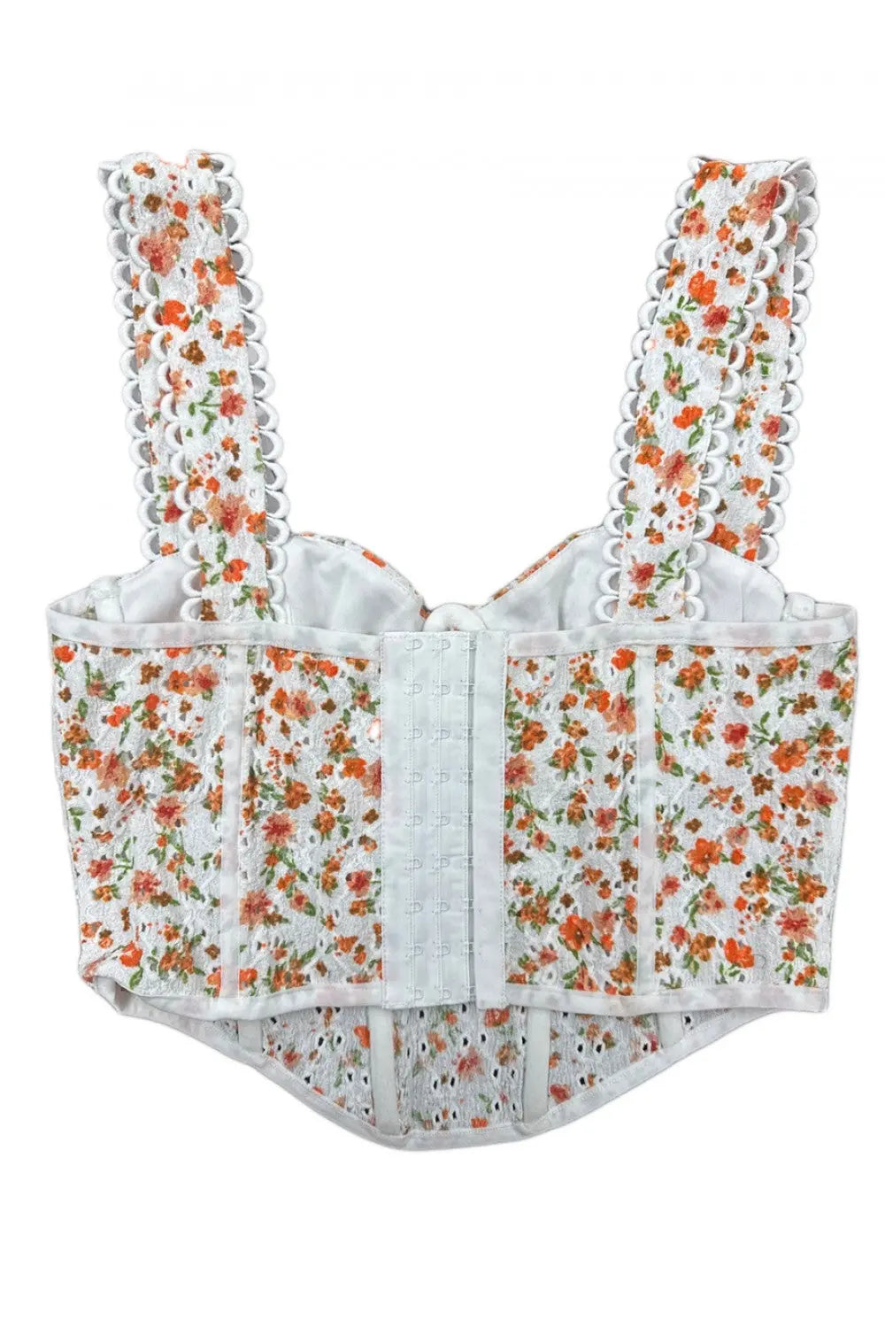Illa Illa Poppy Princess Corset – Floral Print Top with Underwire and Loop Trim
