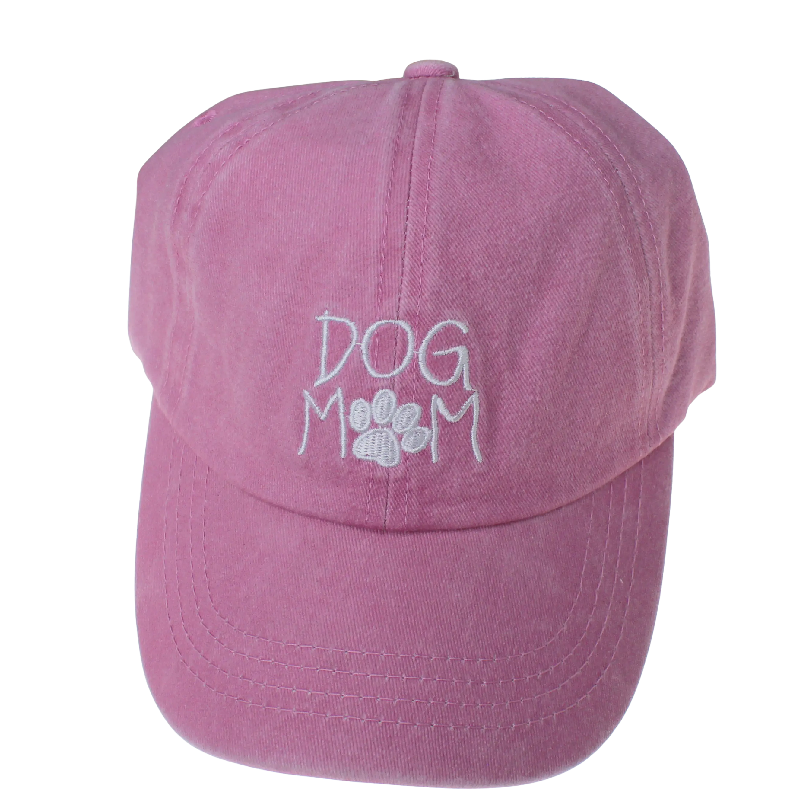 Joia Accessories Dog Mom Hat w/Paw – Comfortable, Adjustable Pet Mom Cap DUSTY PINK / EA JOIA TRADING CO.