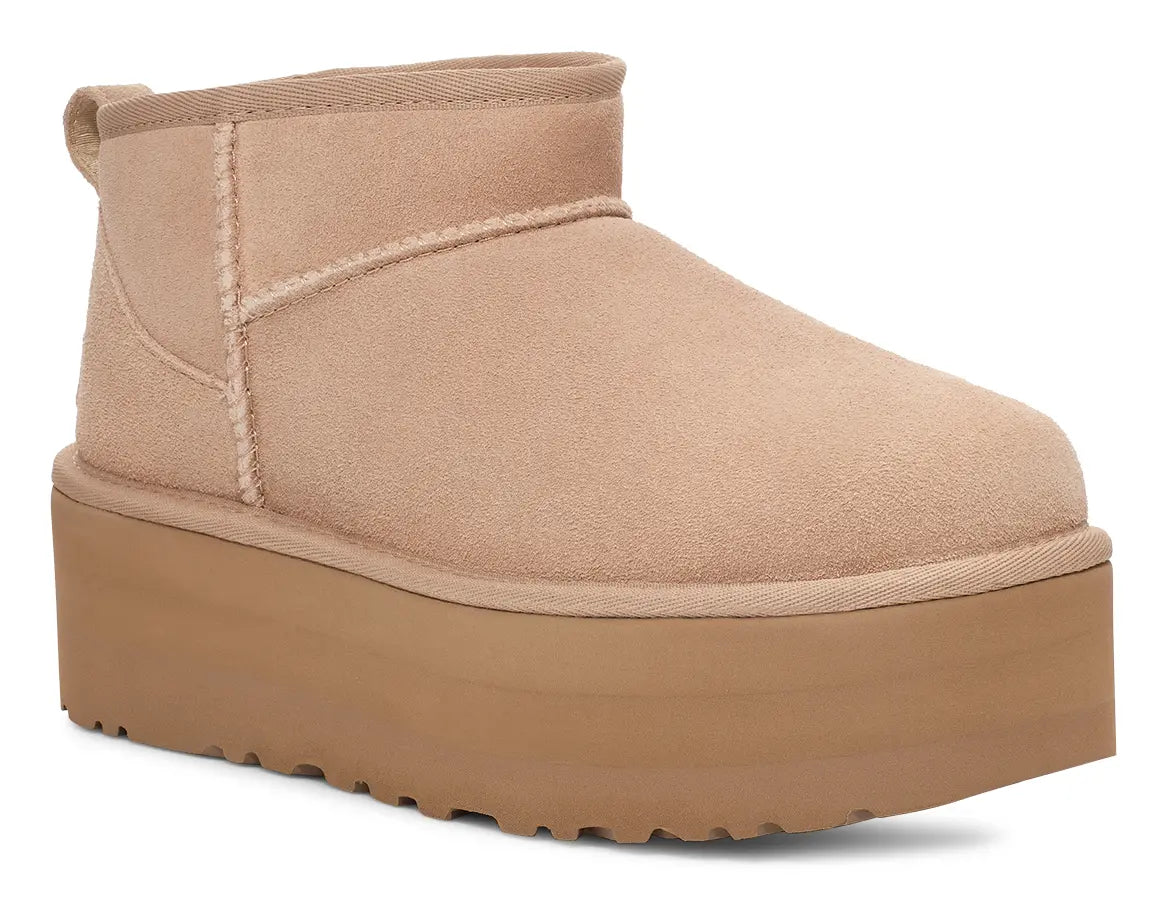 UGG Classic Ultra Mini Platform – Elevated Comfort & Bold Style  SAND-M-10  UGG