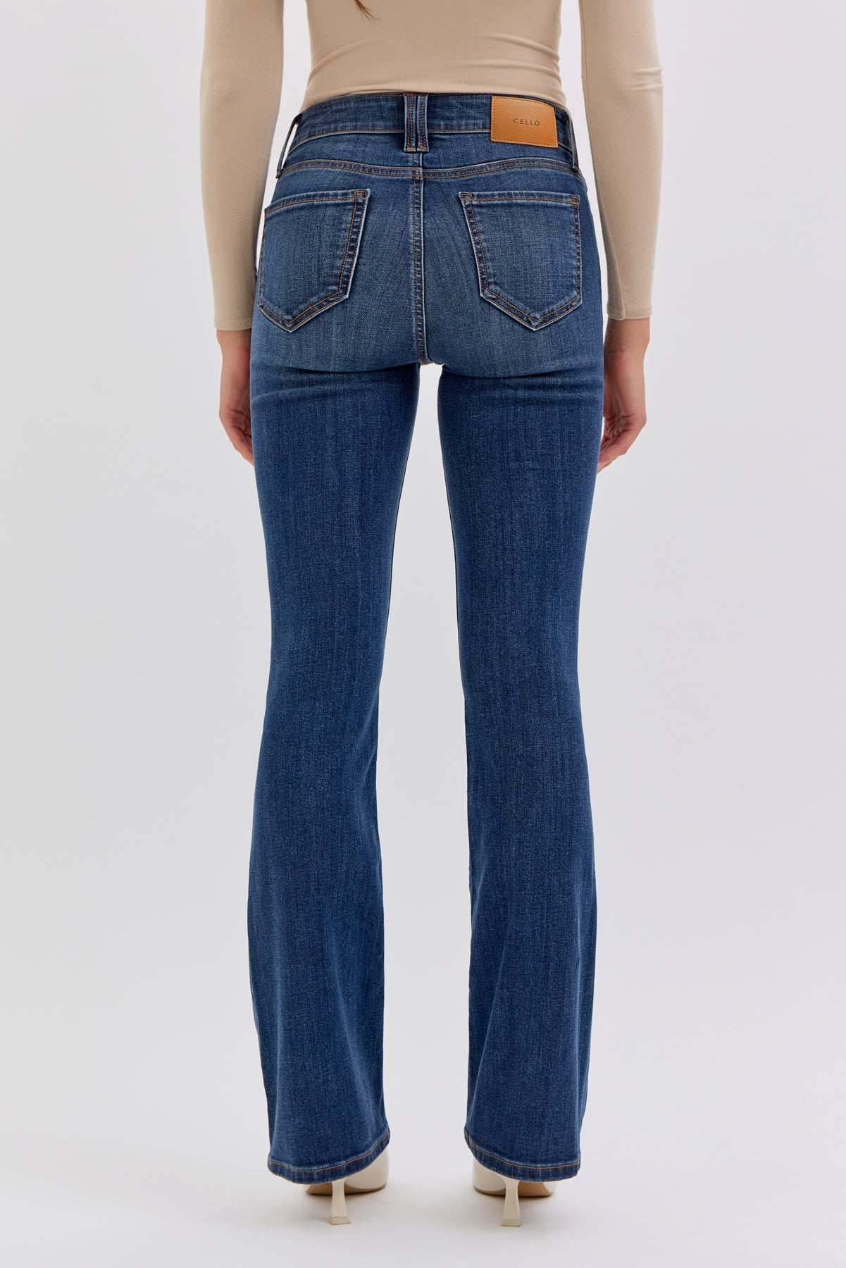 Cello Zoey Mid Rise Bootcut Jeans – Dark Stretch Denim WAT? JEANS & CELLO JEANS