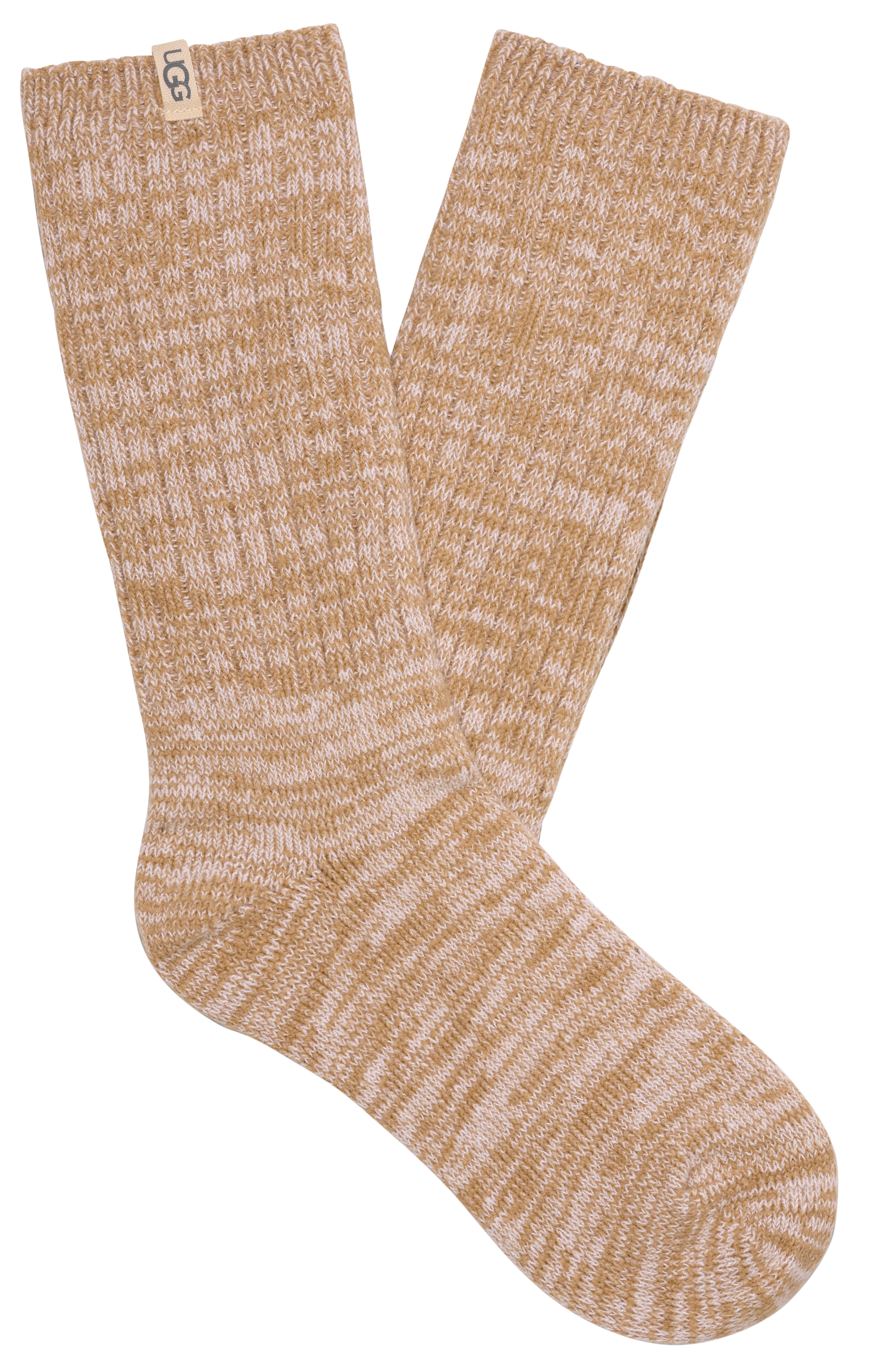 Women’s Rib Knit Slouch Crew Socks – Cozy & Stylish SAND UGG