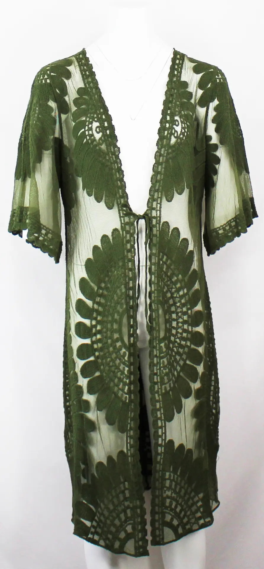 Keren Hart June Knitted Cardigan – Boho Lace Layering with Vintage Elegance OLIVE-XL KEREN HART