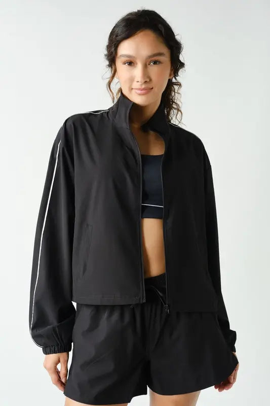 Mono B Breezy Flow Active Jacket – Sporty Zip-Up Jacket