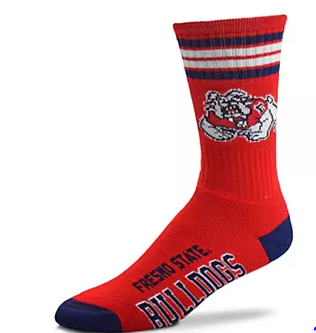 FBF Originals College Team 4 Stripe Deuce Socks – Classic Fan Style for Every Day