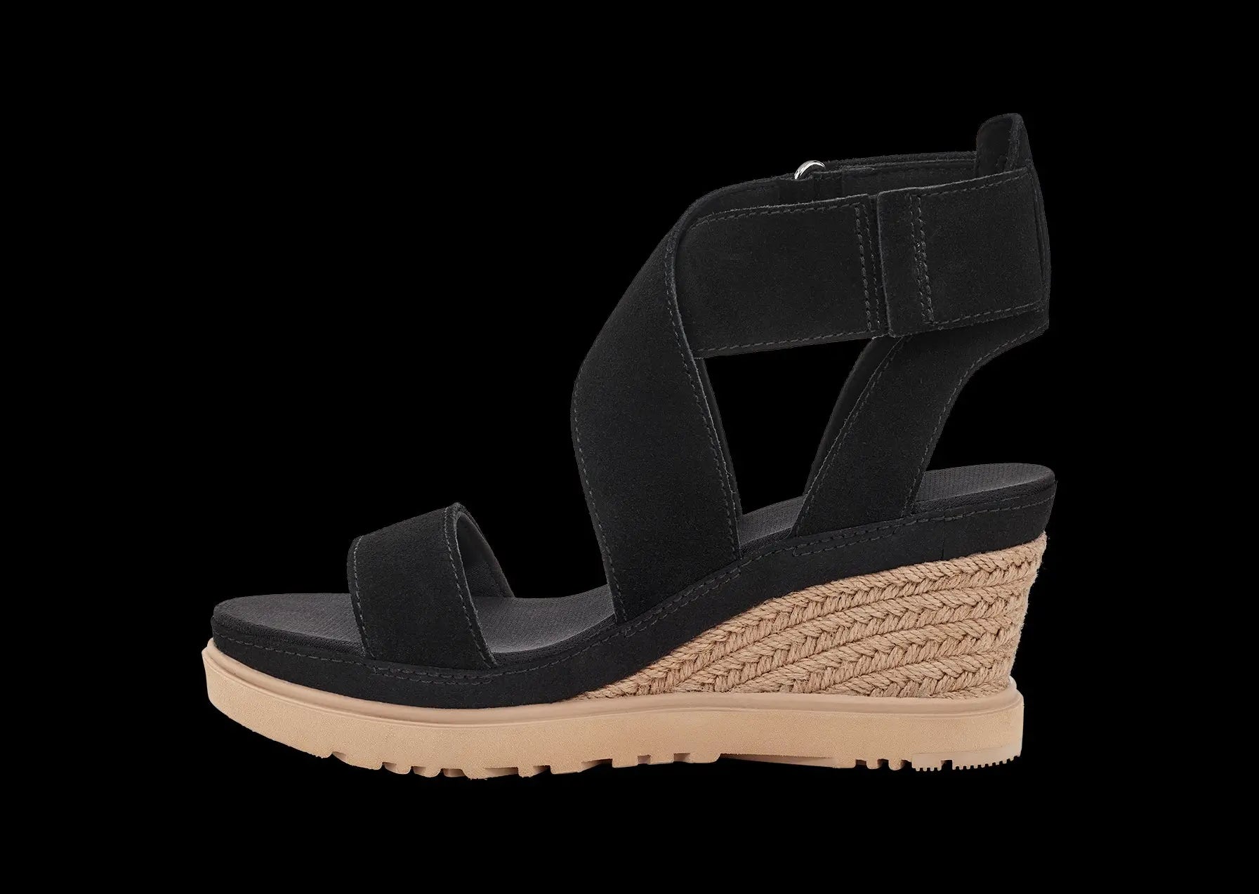 Women's UGG Ileana Ankle – Suede Wedge Sandal with Jute Wrap