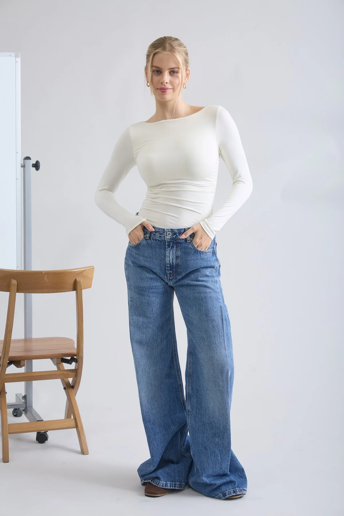 Blu Pepper Downtown Darling Top – Ruched Knit Top BLU PEPPER