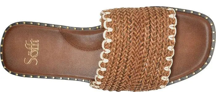 Women's Sofft Elsa Slide Sandals – Woven Summer Flat Sandals SOFFT