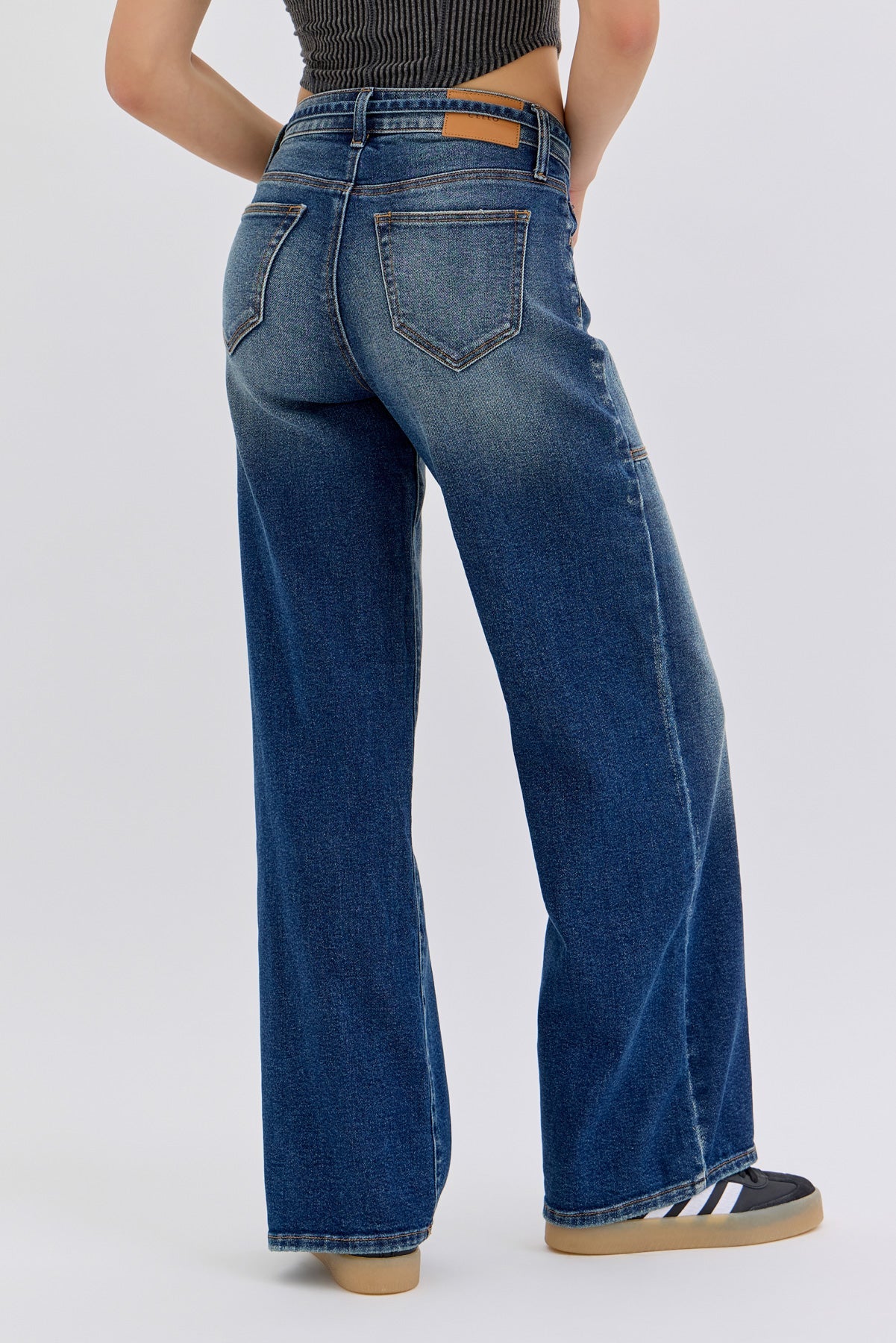 Cello Lola Low Rise Wide Leg Jeans – Vintage-Inspired Tinted Denim WAT? JEANS & CELLO JEANS