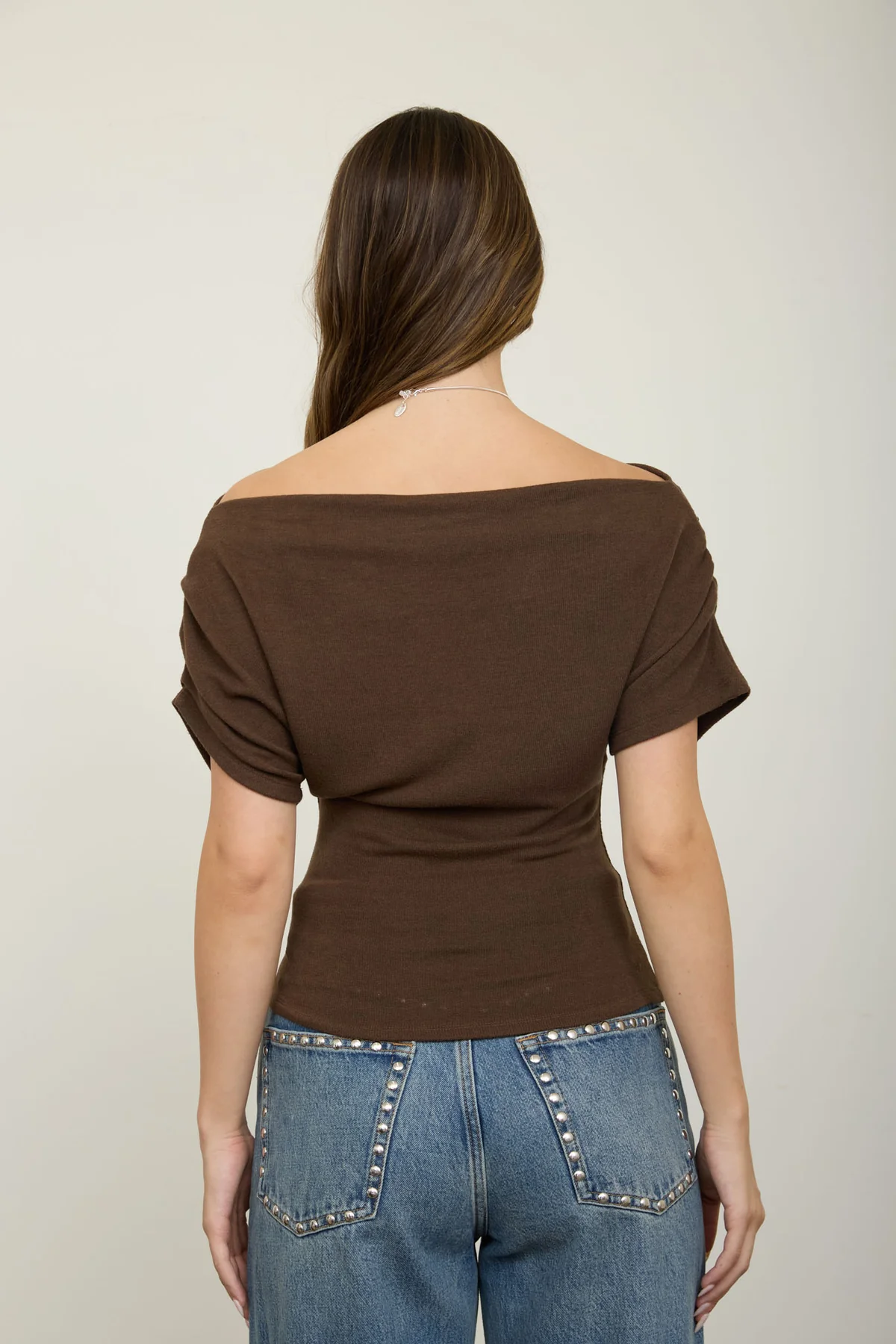 CAMILLE ONE SHOULDER TOP BLU PEPPER