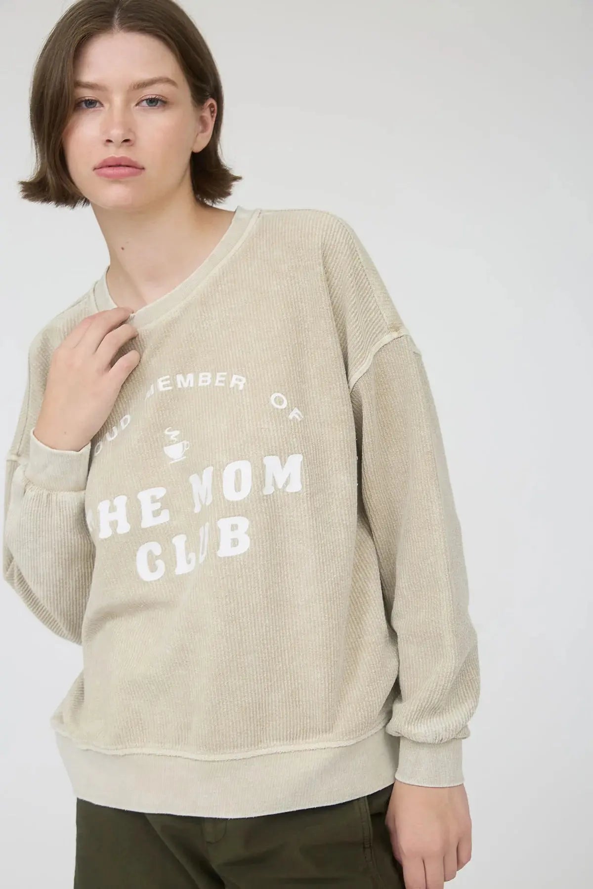 Blu Pepper Mom Club Sweater – Cozy Knit Top with Graphic Detail BLU PEPPER