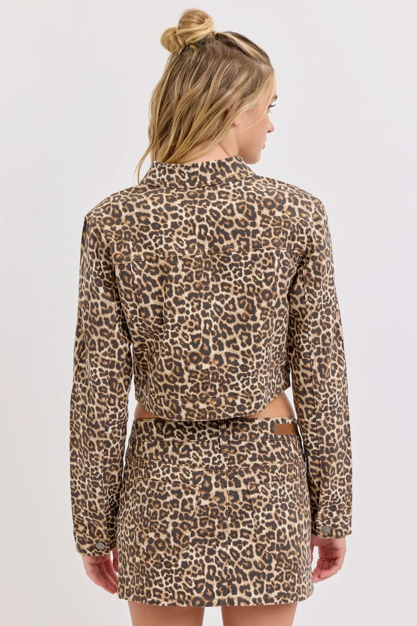 Elizabeth Leopard Cropped Jacket WAT? JEANS & CELLO JEANS