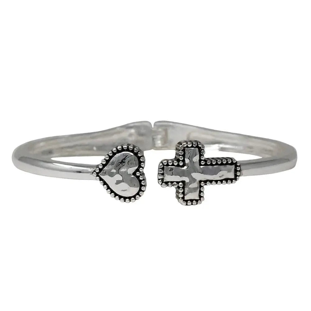 Joia Accessories Blessed Silver Bangle – Faith-Inspired Jewelry JOIA TRADING CO.