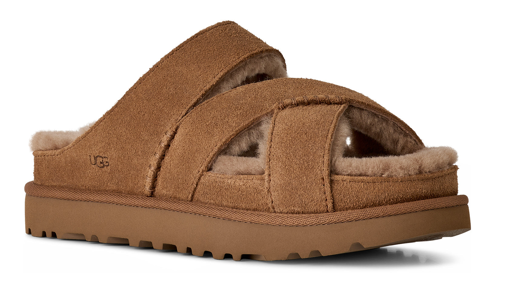 Women’s UGG Greenport Cross Strap Slide – Cozy Suede Comfort UGG