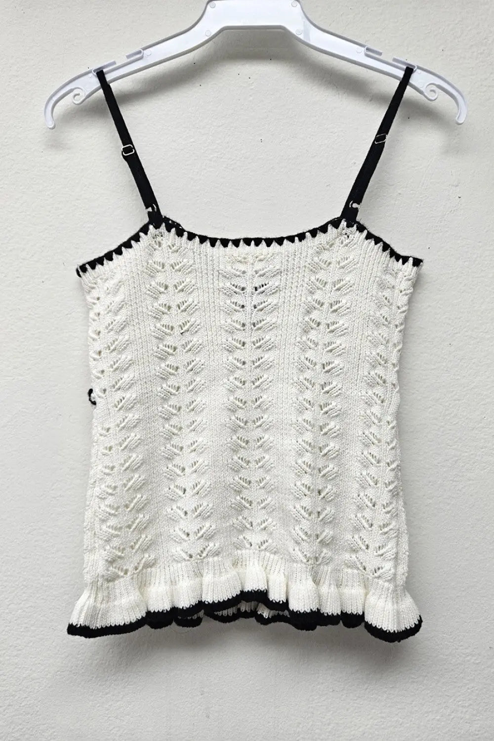 Illa Illa Sweet Life Top – Crochet Knit Sleeveless V-Neck Cami ILLA ILLA