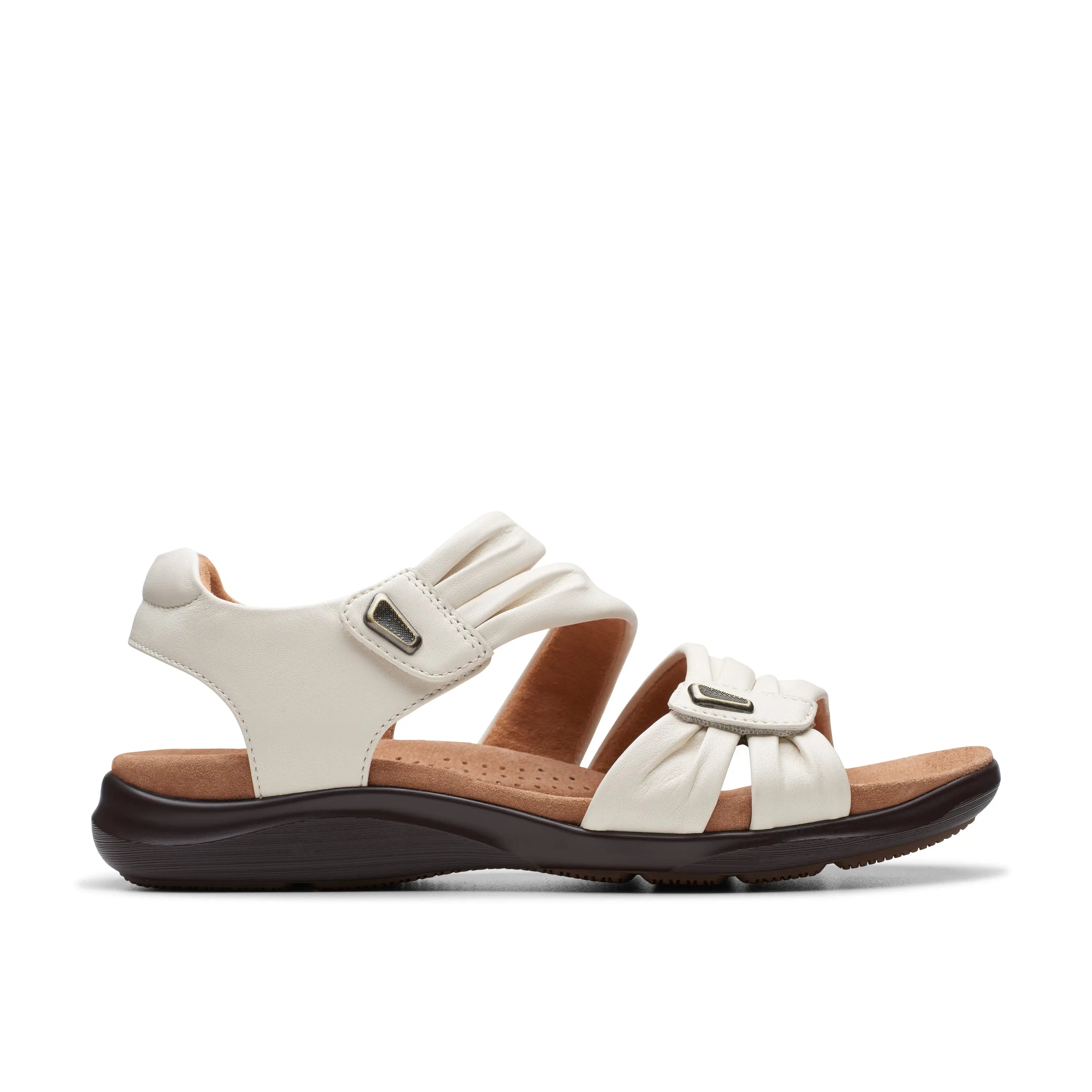 Clarks Katly Ave Sandal – Adjustable Laser-Cut Comfort Sandal with Cushion Footbed CLARKS