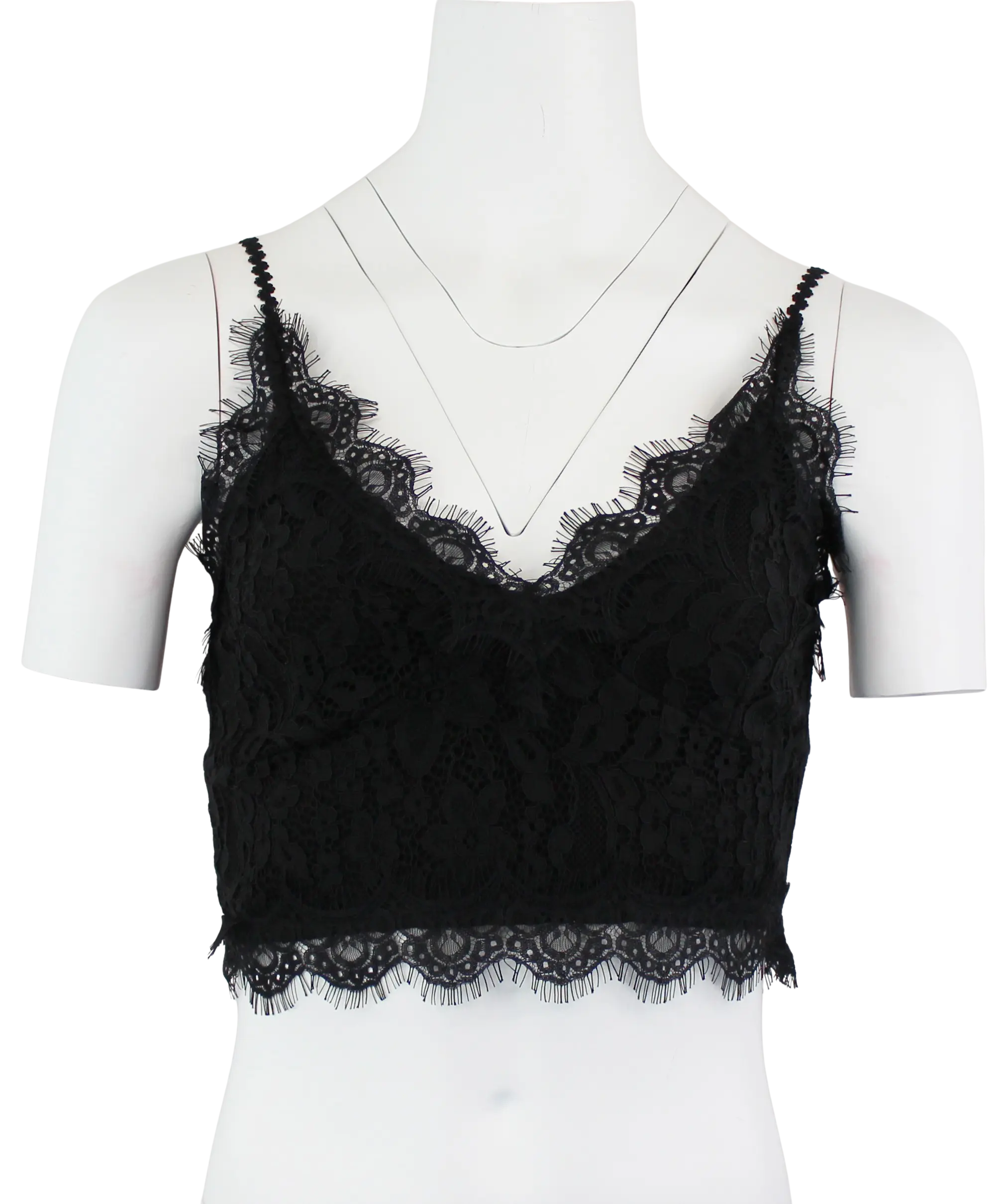 Pol Clothing Inc. Spring Ting Bralette – Floral Lace Cropped Bralette BLACK / L POL CLOTHING, INC
