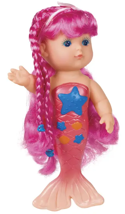 Faire Tub Time Magical Mermaid – 9” Waterproof Bath Doll PINK FAIRE
