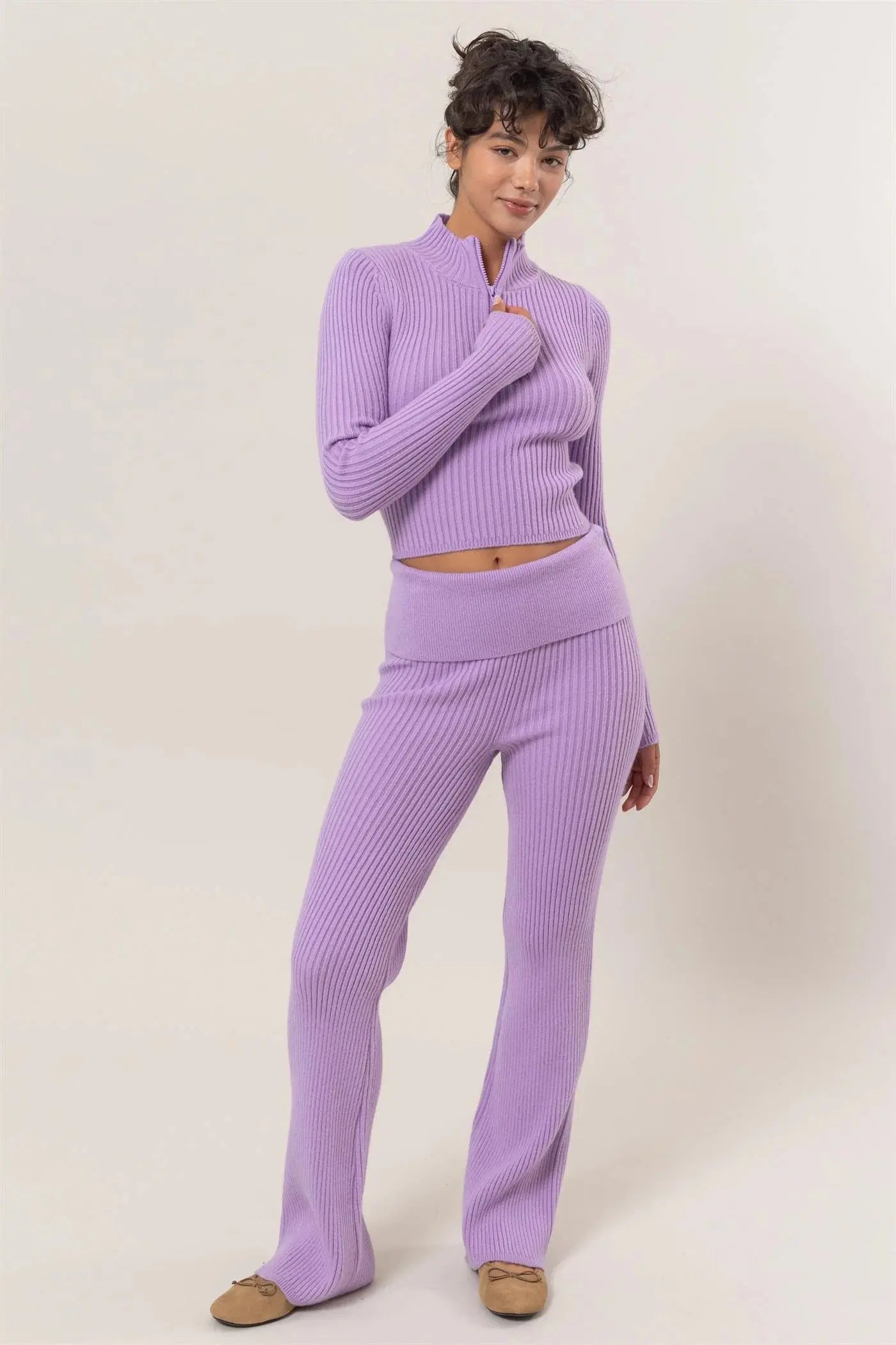 Hyfive Inc. Deja Vu Knit Pants – Chic Comfort with Retro Flair