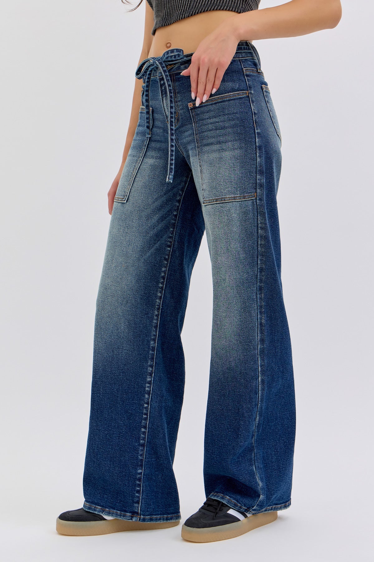 Cello Lola Low Rise Wide Leg Jeans – Vintage-Inspired Tinted Denim WAT? JEANS & CELLO JEANS