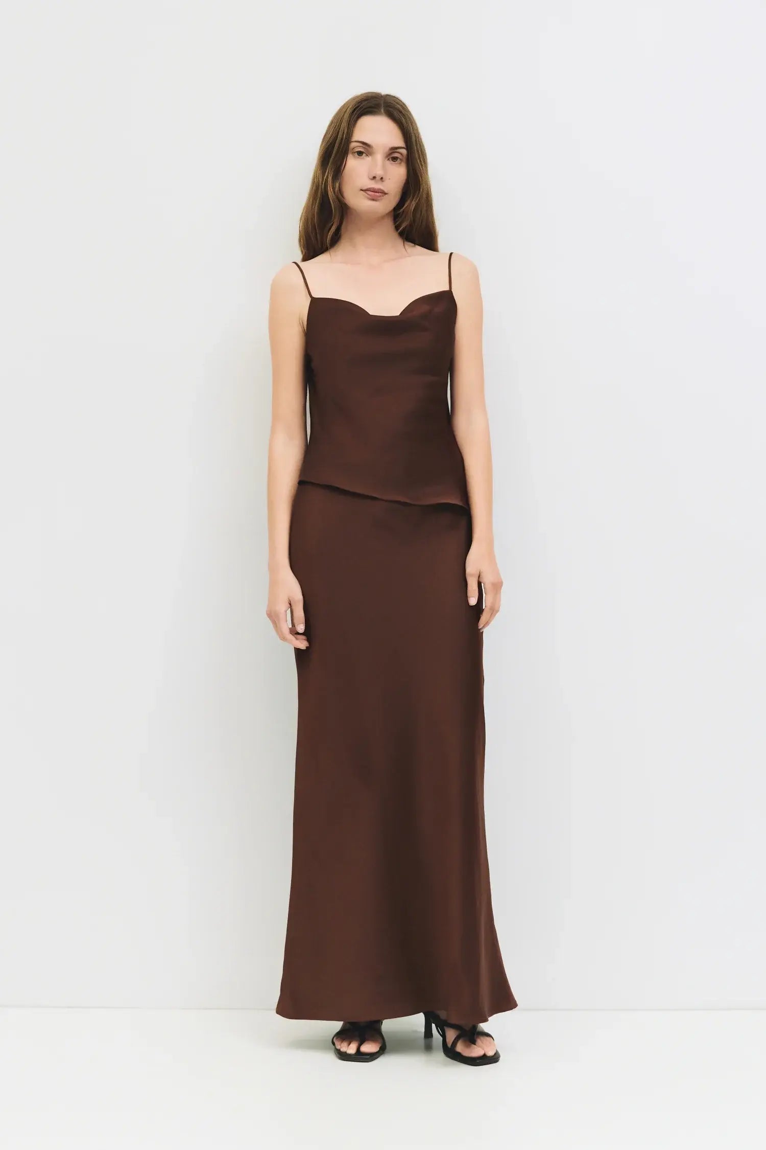 Mod Ref Endless Evening Maxi Skirt – Satin Elegant Skirt