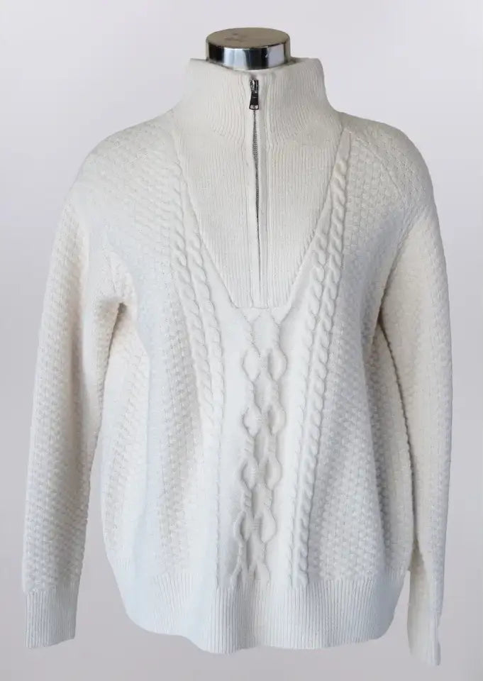 Keren Hart Pumpkin Girly Pullover – Half-Zip Knit Sweater KEREN HART