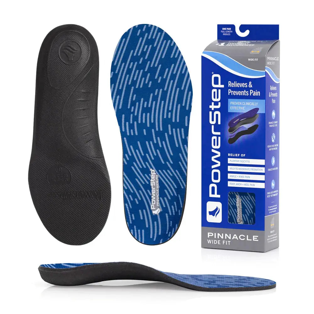 PowerStep Pinnacle Wide Fit Insoles – Maximum Comfort for Wider Feet