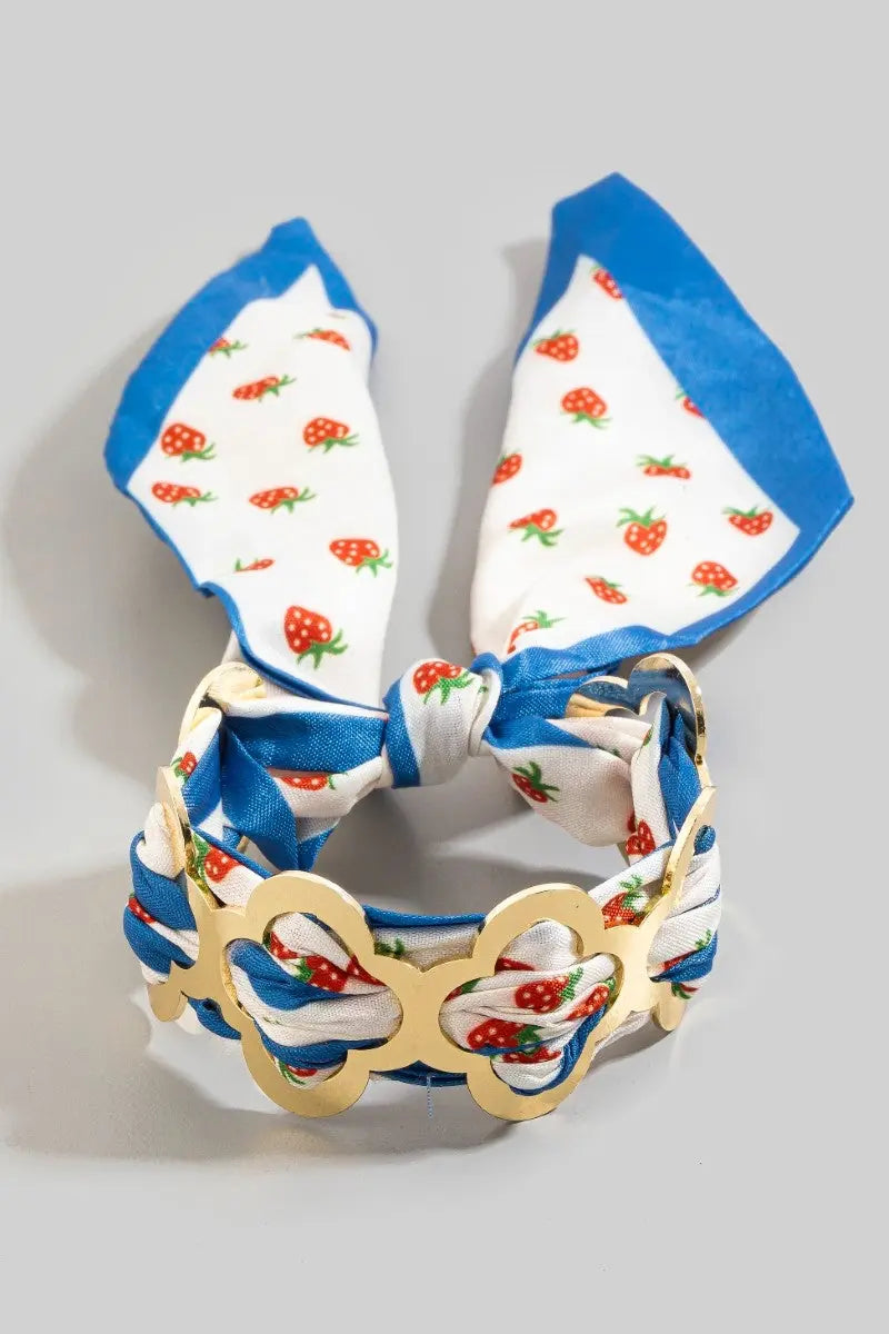 Fame Lila Scarf Wrapped Bracelet – Bandana Cuff Style Bracelet FAME ACCESSORIES