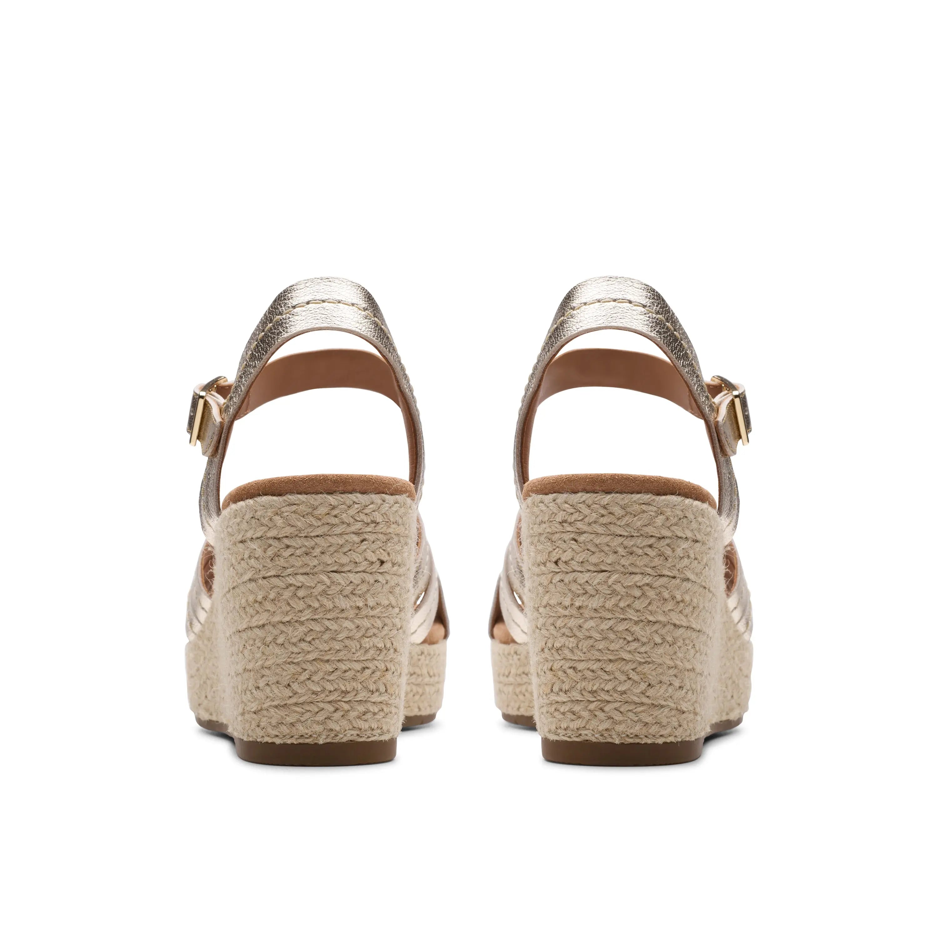 Clarks Sabrina Strap – Leather Wedge Sandal with Contour Cushion Footbed CLARKS