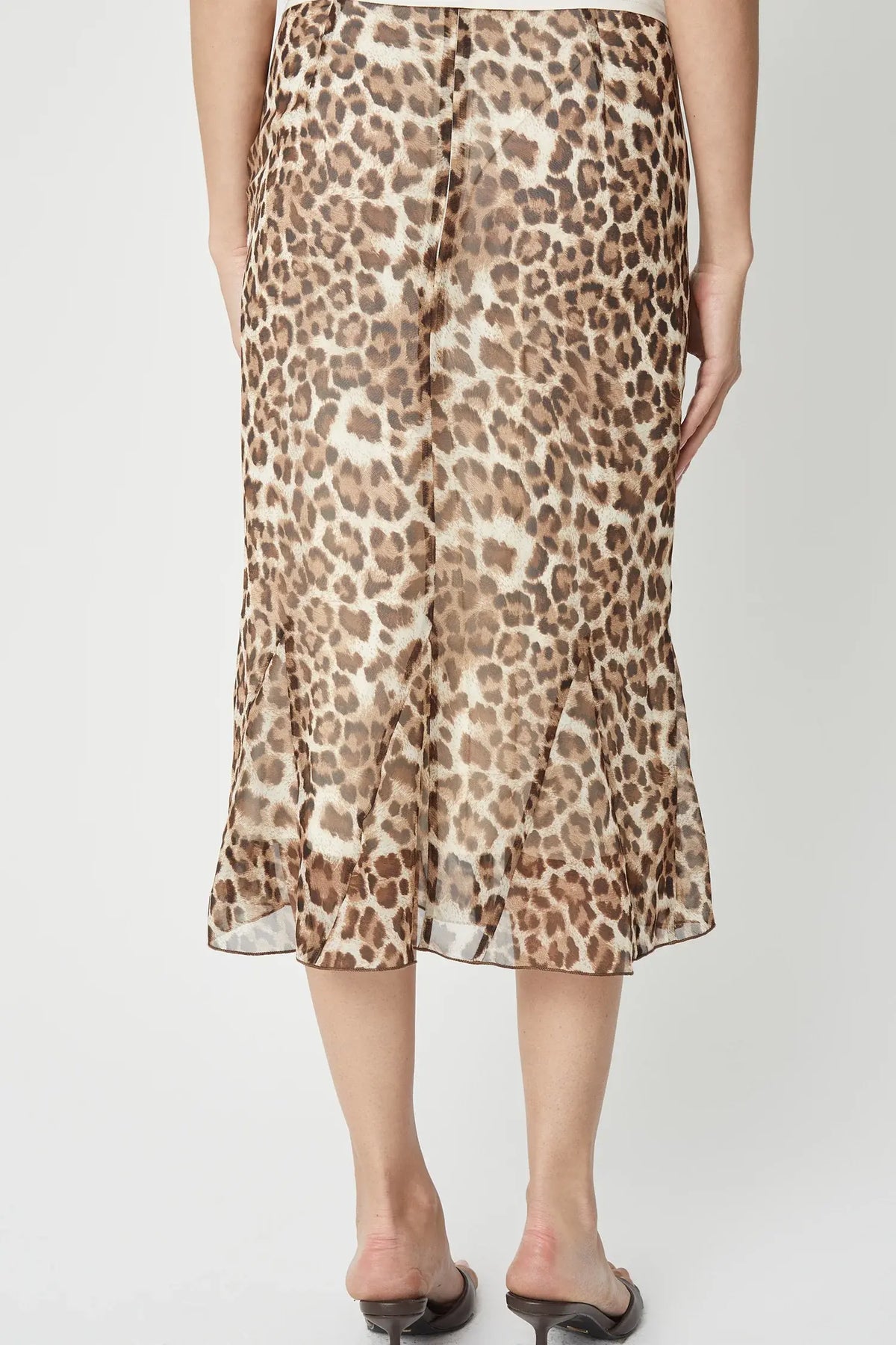 Mod Ref Wild at Heart Midi Skirt – Leopard Print Flare Midi Skirt