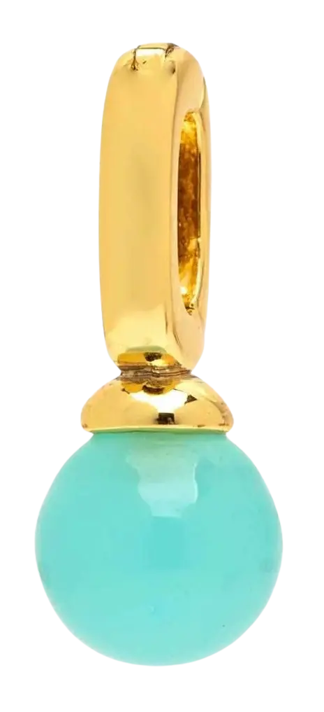 Pura Vida Harper Chalcedony Bead Charm – Blue Gemstone Accent PURA VIDA BRACELETS