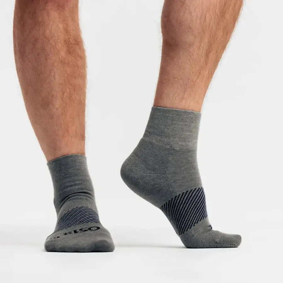 OS1st Wicked Comfort Merino Quarter Crew Socks – Moisture-Wicking Performance OS1st