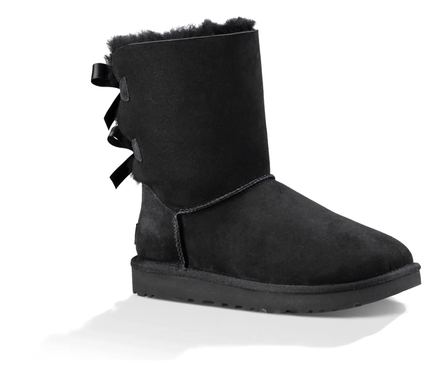 Women’s UGG Bailey Bow II – Cozy Sheepskin Boot with Feminine Satin Bows  GREY-M-11  UGG