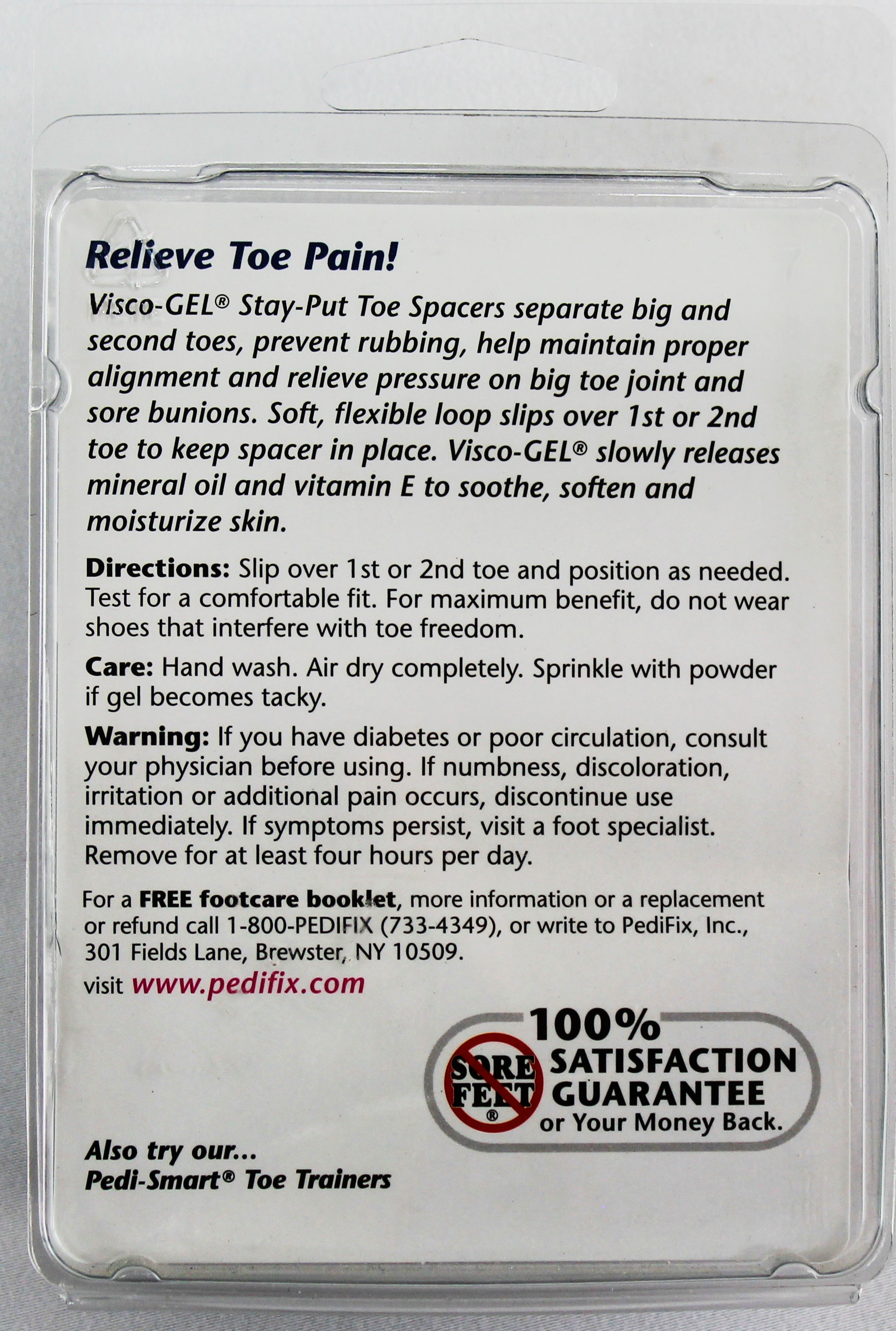 PediFix Visco-GEL Stay-Put Toe Spacers – Secure Relief for Rubbing Toes PEDIFIX