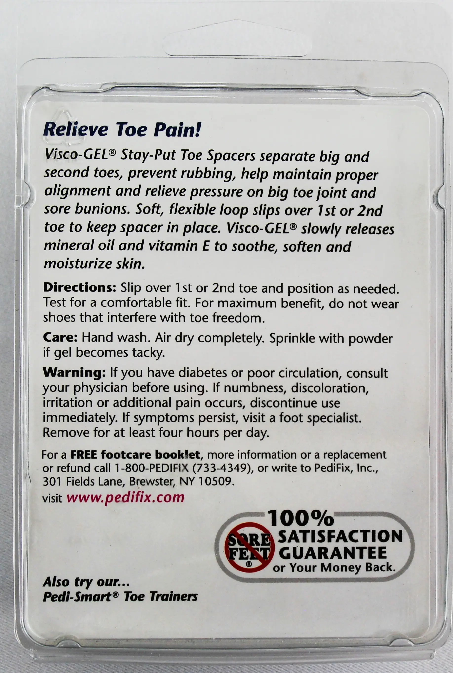 PediFix Visco-GEL Stay-Put Toe Spacers – Secure Relief for Rubbing Toes PEDIFIX