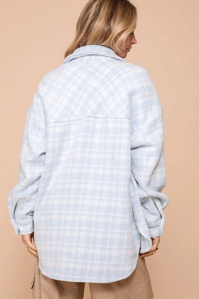Timing Inc. Chill Out Jacket – Oversized Plaid Shacket for Cozy Style TIMING INC