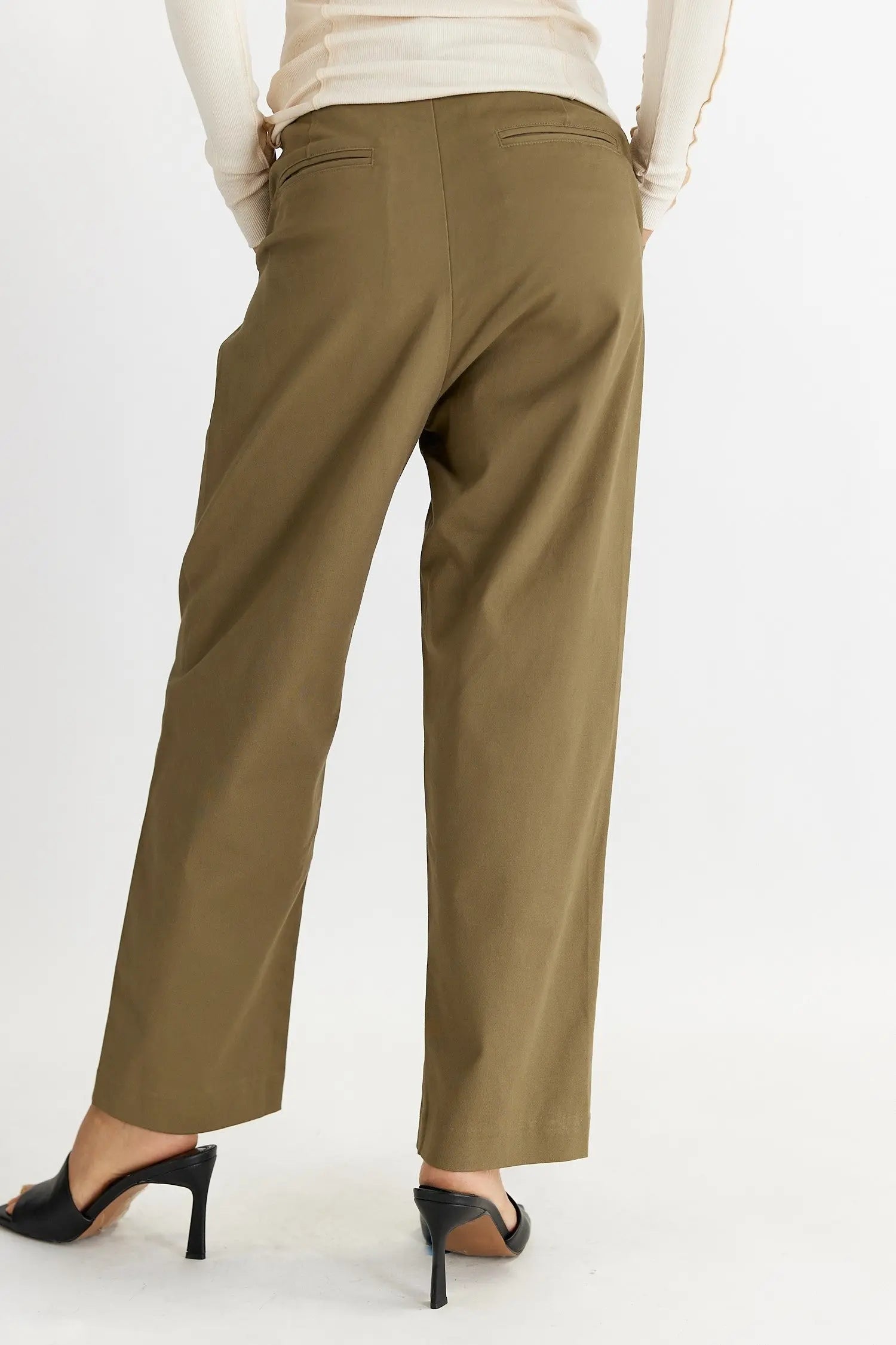 Mod Ref The Lake Pants – Mid-Rise Cotton Straight-Leg Trousers MOD REF