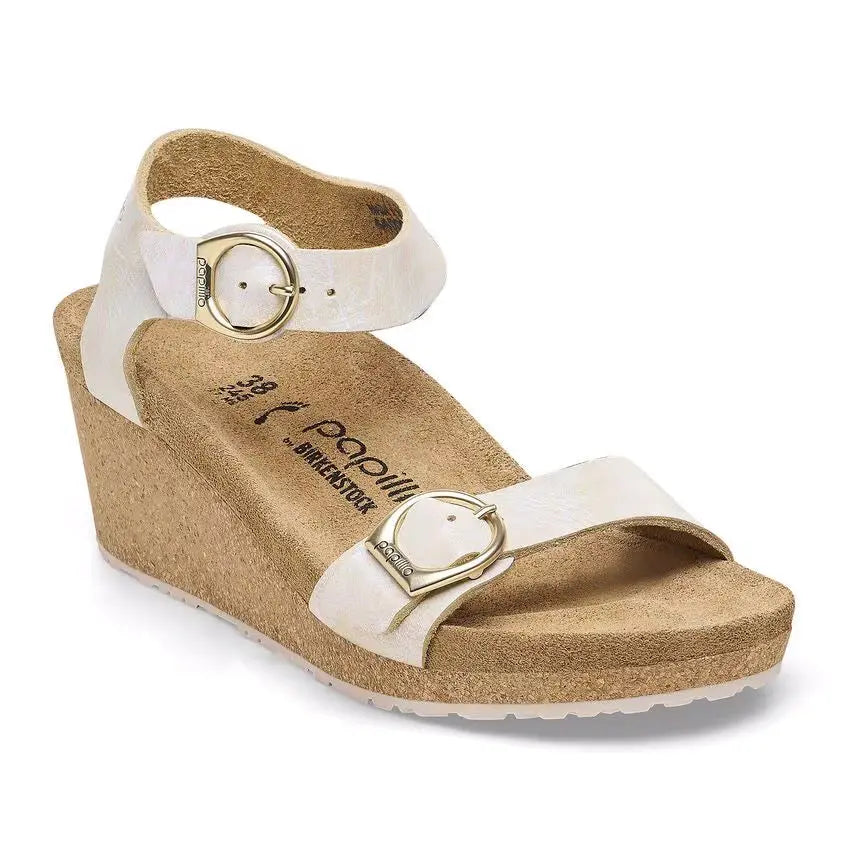 Birkenstock Soley – Metallic Leather Wedge Sandal for Women BIRKENSTOCK
