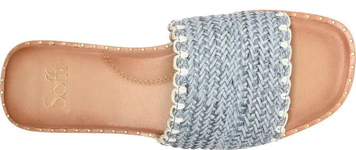 Women's Sofft Elsa Slide Sandals – Woven Summer Flat Sandals SOFFT
