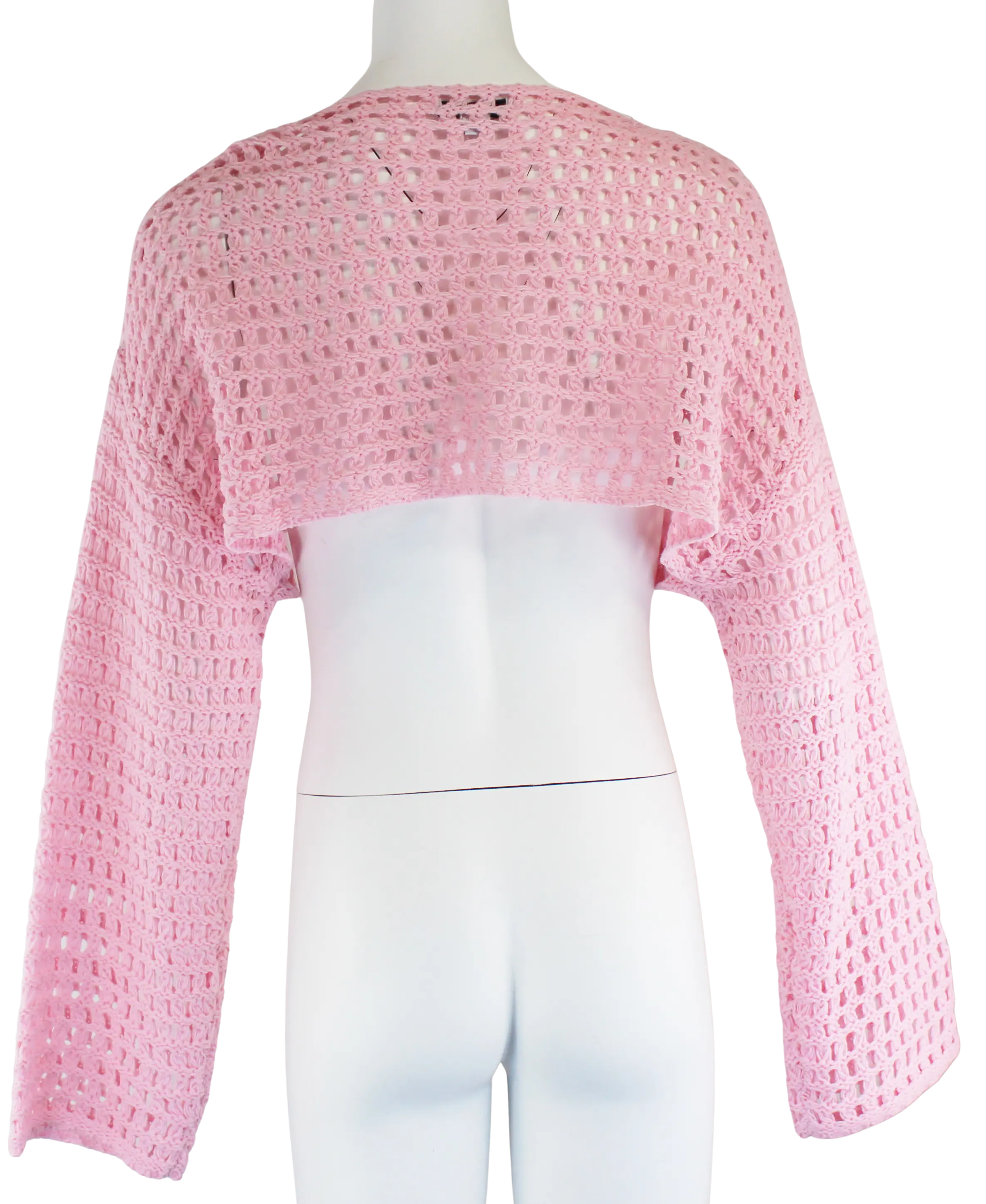 Hyfive Inc. Rachel Stitch Cropped Sweater – Open-Knit Boxy Layering Top HYFIVE INC