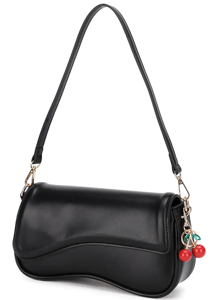 Joia Cherry Kiss Purse – Chic Curved Flap Shoulder Bag JOIA TRADING CO.