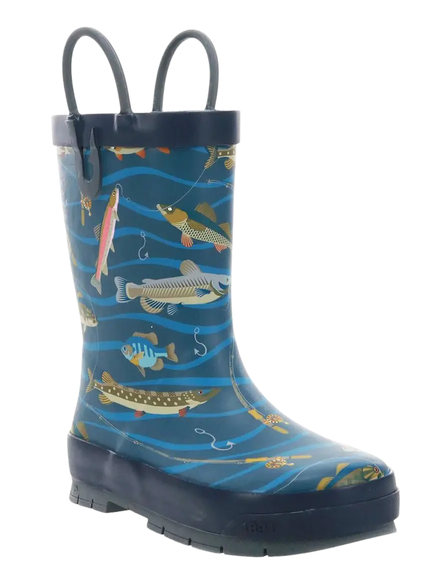 Kids’ Western Chief Gone Fish’n Rain Boots – Ready for Puddle Adventures WASHINGTON SHOE