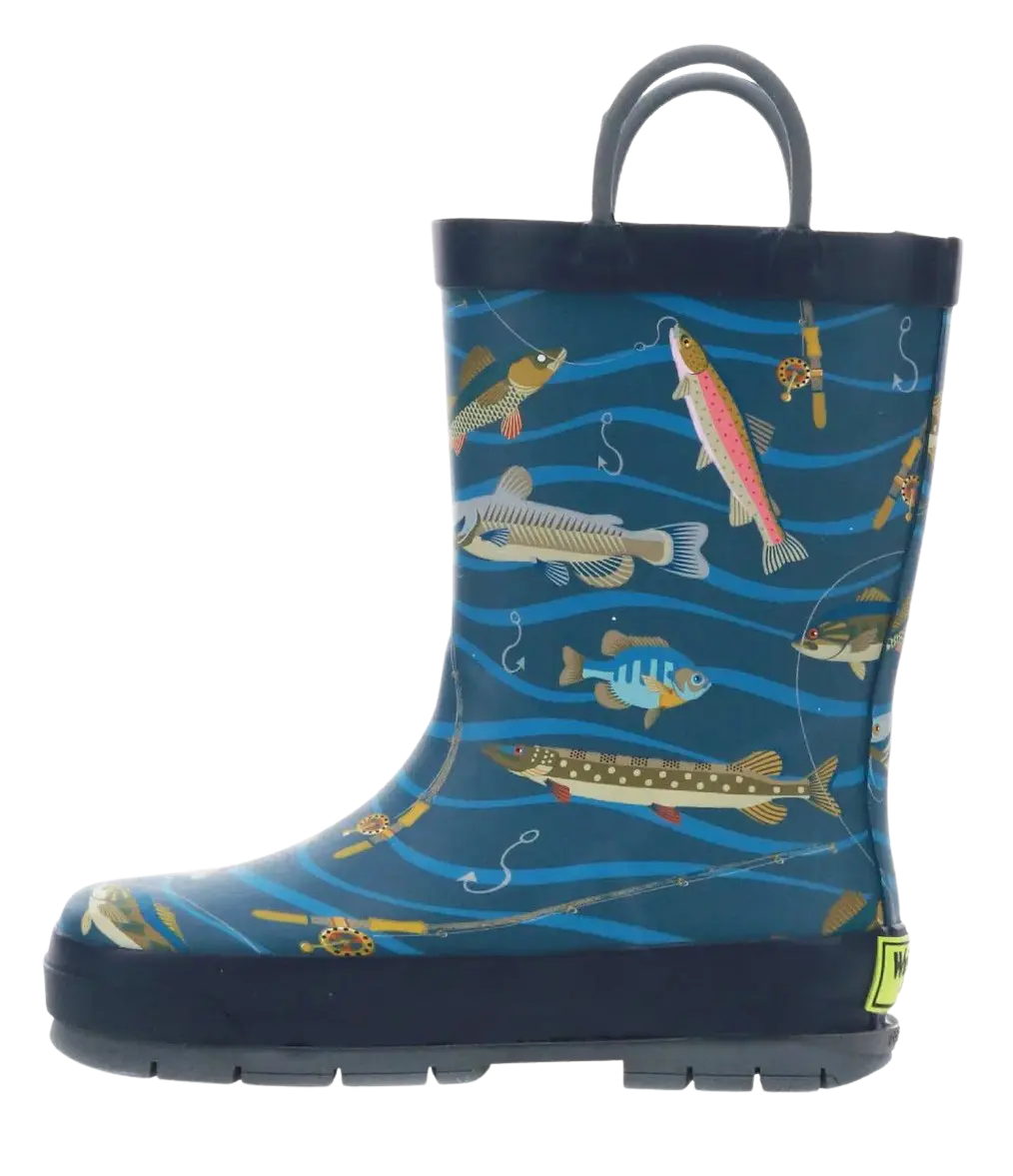 Kids’ Western Chief Gone Fish’n Rain Boots – Ready for Puddle Adventures WASHINGTON SHOE