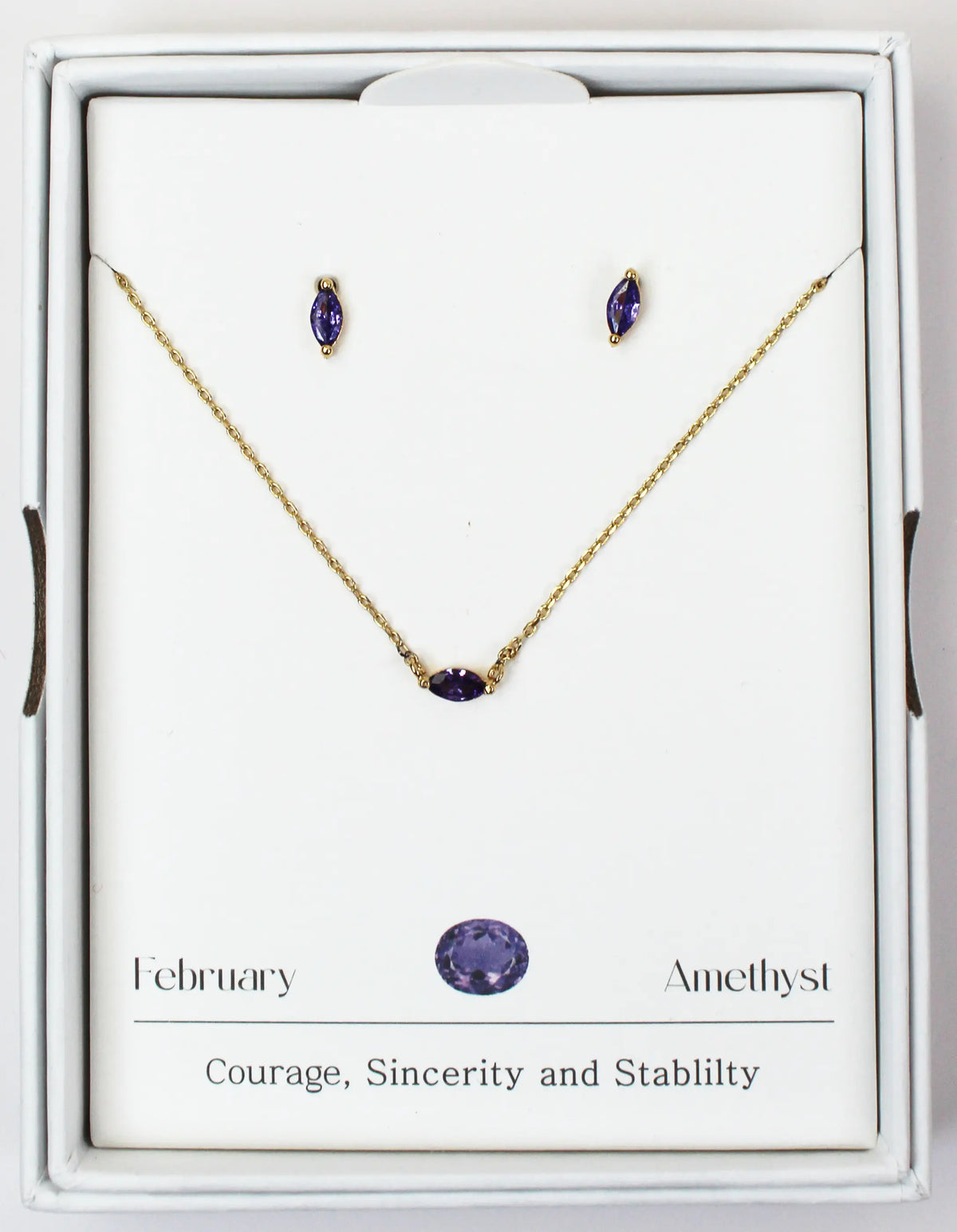 Joia Birthstone Oval Necklace w/Earrings – Elegant Jewelry Gift JOIA TRADING CO.