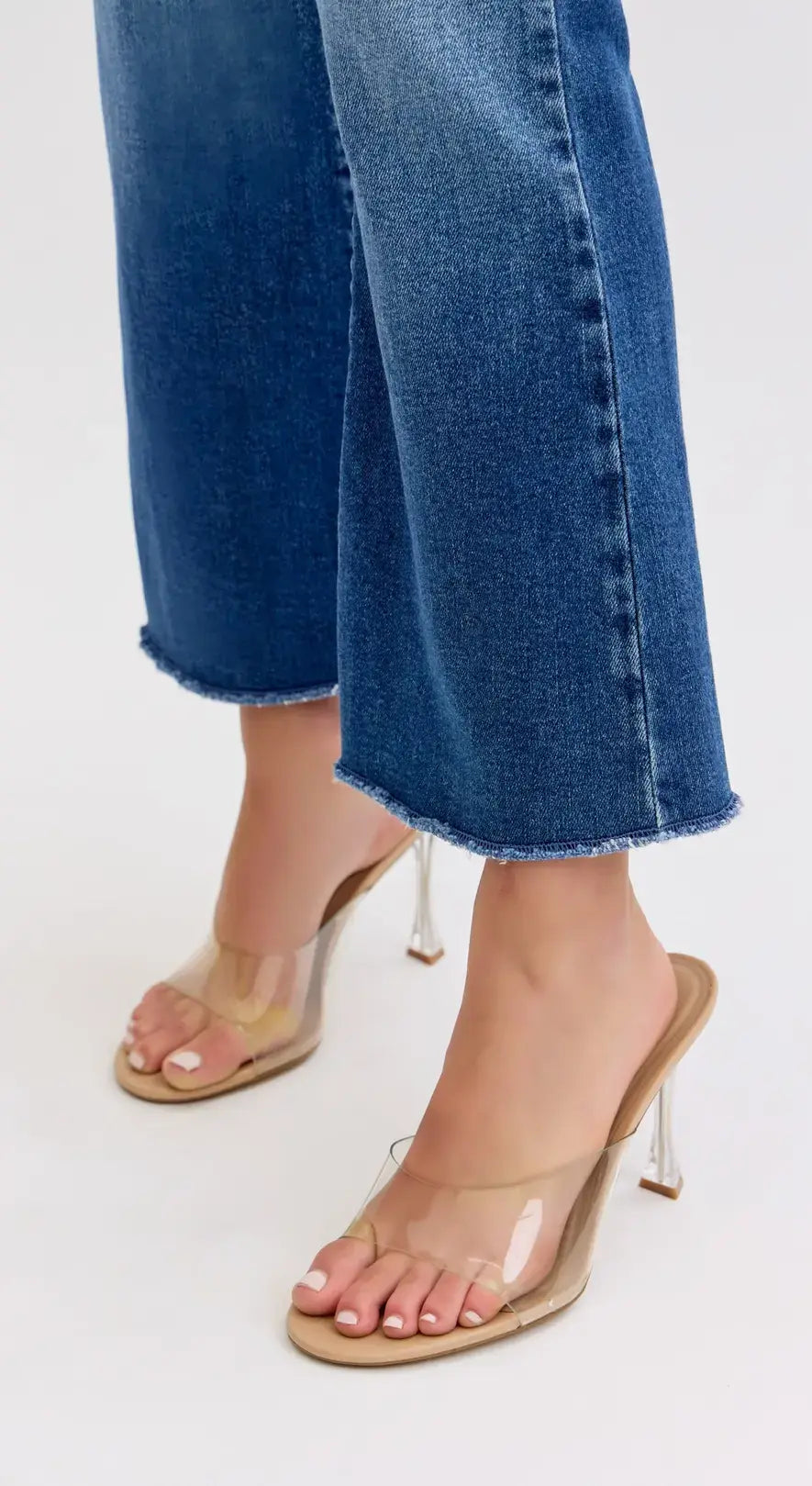 Cello Isabella High Rise Crop Flare Jeans – Modern Flair with a Classic Fit WAT? JEANS & CELLO JEANS