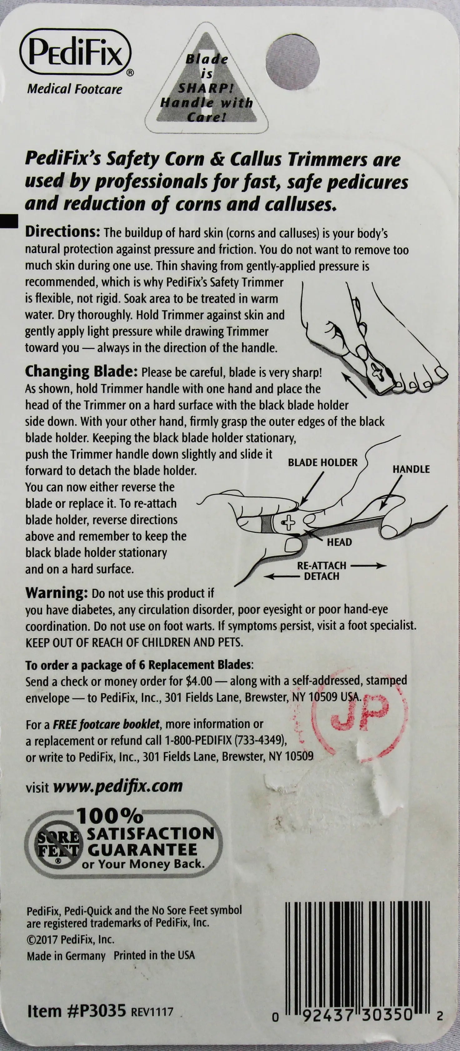 Corn & Callus Trimmer PEDIFIX