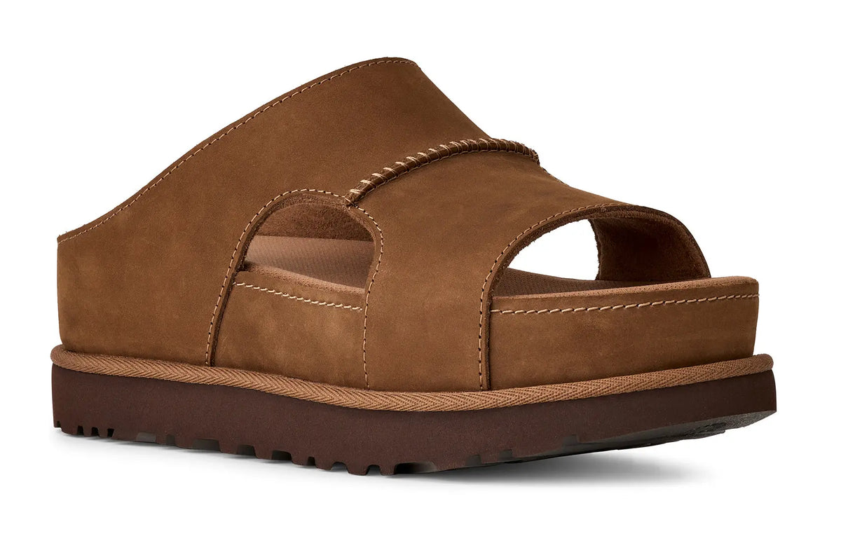 Women's UGG Goldenstar Hi Cutout Slide – Leather Slip-On Platform Slides UGG