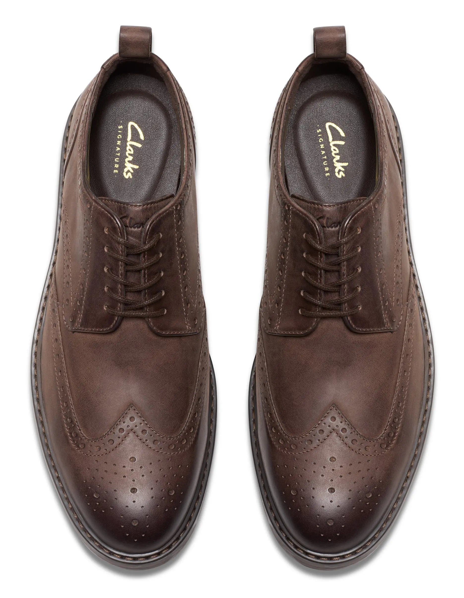 Men's Clarks Aldwin Limit – Distressed Leather Oxford Shoes CLARKS